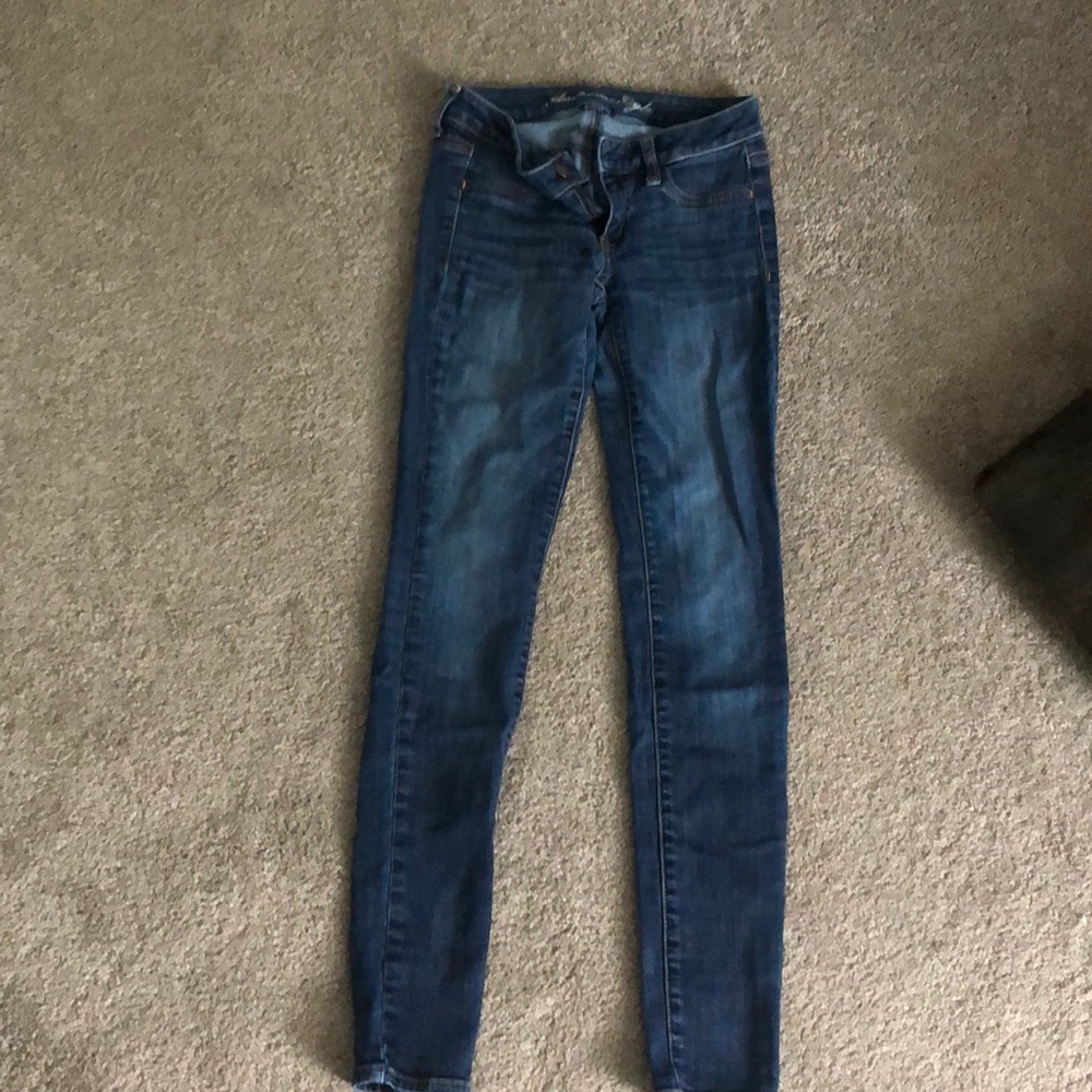 AE blue jeggings size 2